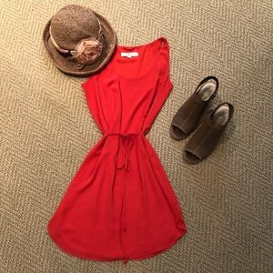 LOFT Sleeveless Tunic Shift Dress • Orange • XSP